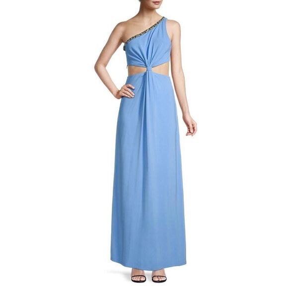 Ramy Brook Hailey One-Shoulder Cut-Out Gown NWT 12 $785